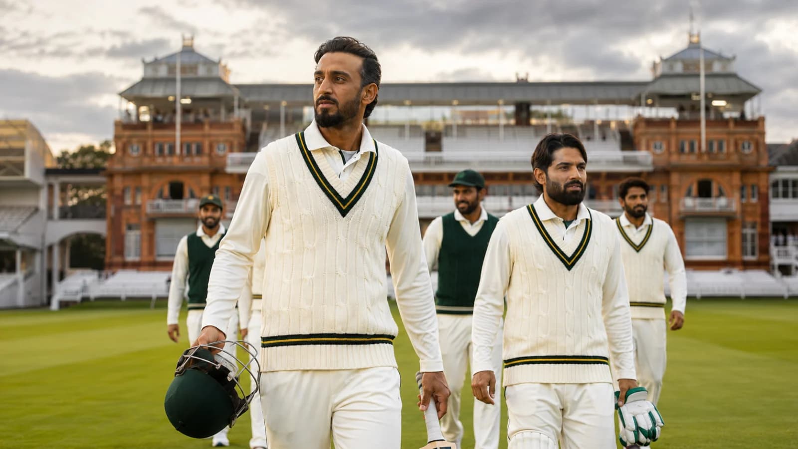 Pakistan’s Test team reflects after an innings defeat to England at Headingley before the second match at Lord’s.