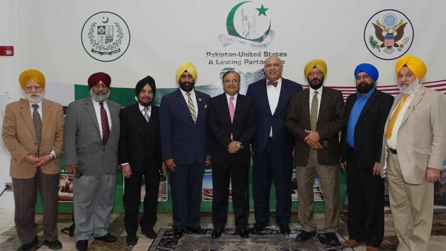 Sikhs of America delegates meets Ambassador of Pakistan regarding an untoward incident at Nankana Sahib