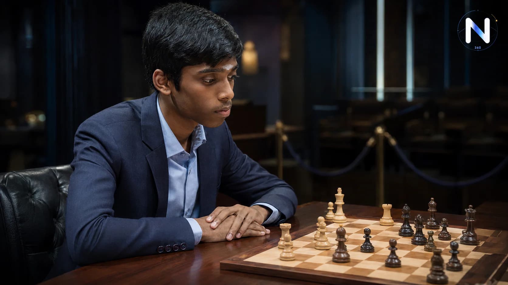 R Praggnanandhaa celebrates his historic Grand Chess Tour victory at the Saint Louis Chess Club after defeating Fabiano Caruana.