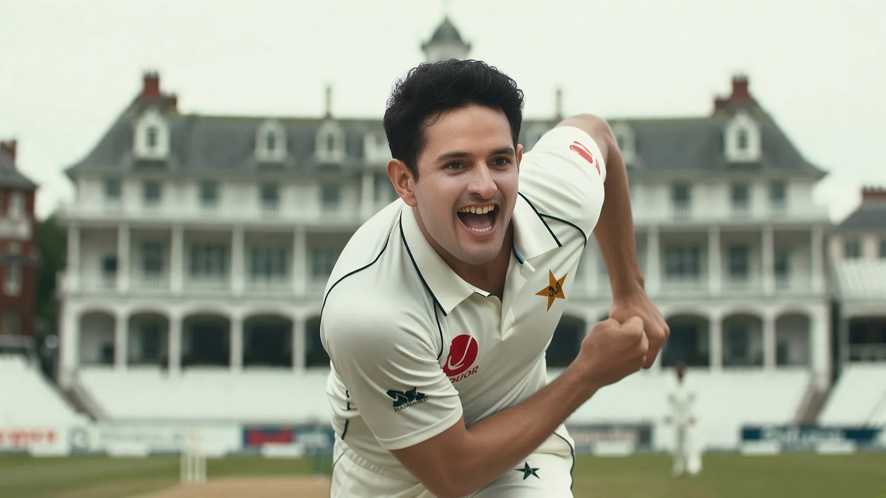 Mohammad Abbas bowls for Pakistan at Lord’s after taking four wickets and reaching 900 first-class wickets.