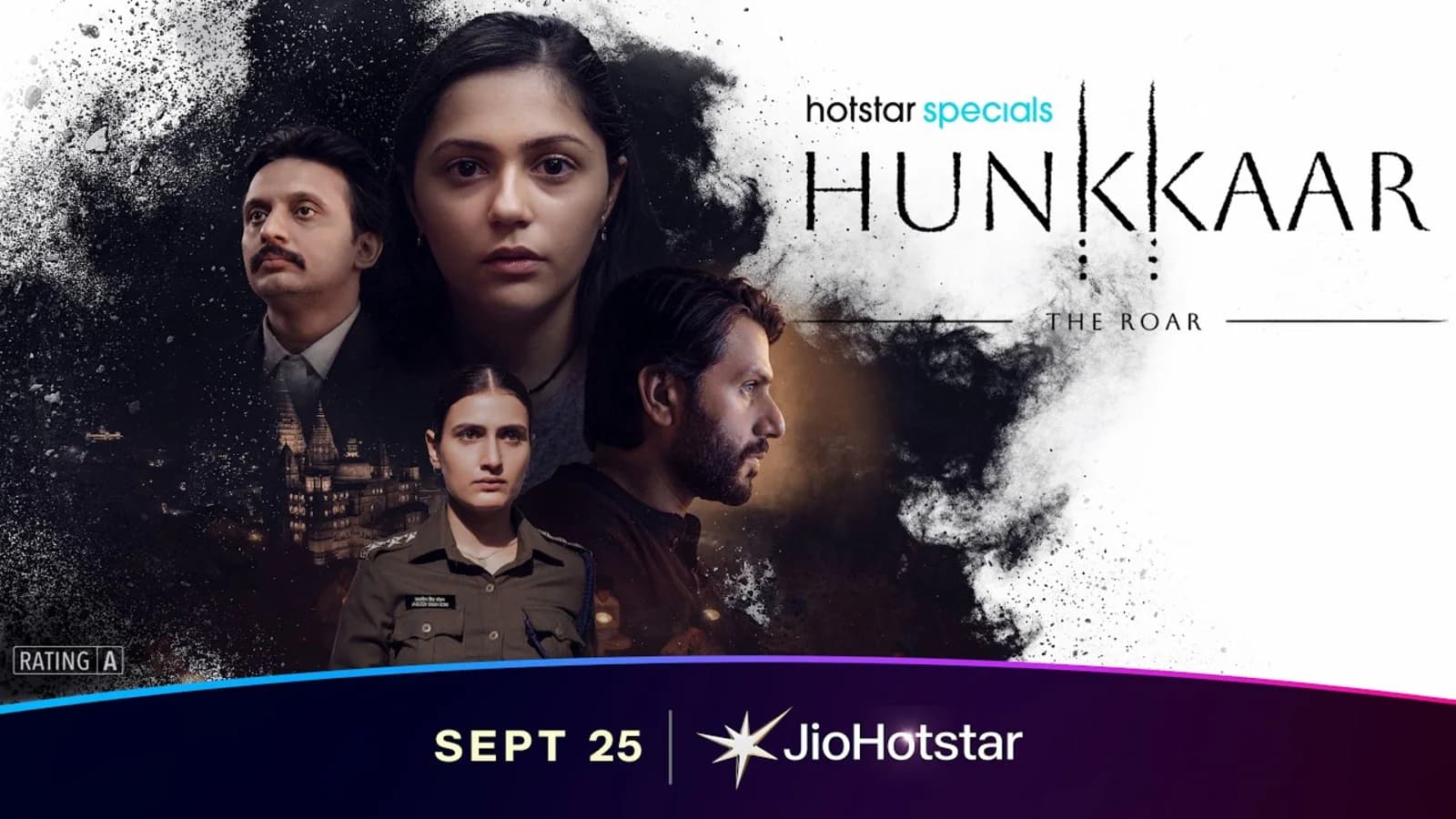 Fatima Sana Shaikh and Aneet Padda appear in a courthouse corridor for Hunkkaar: The Roar.