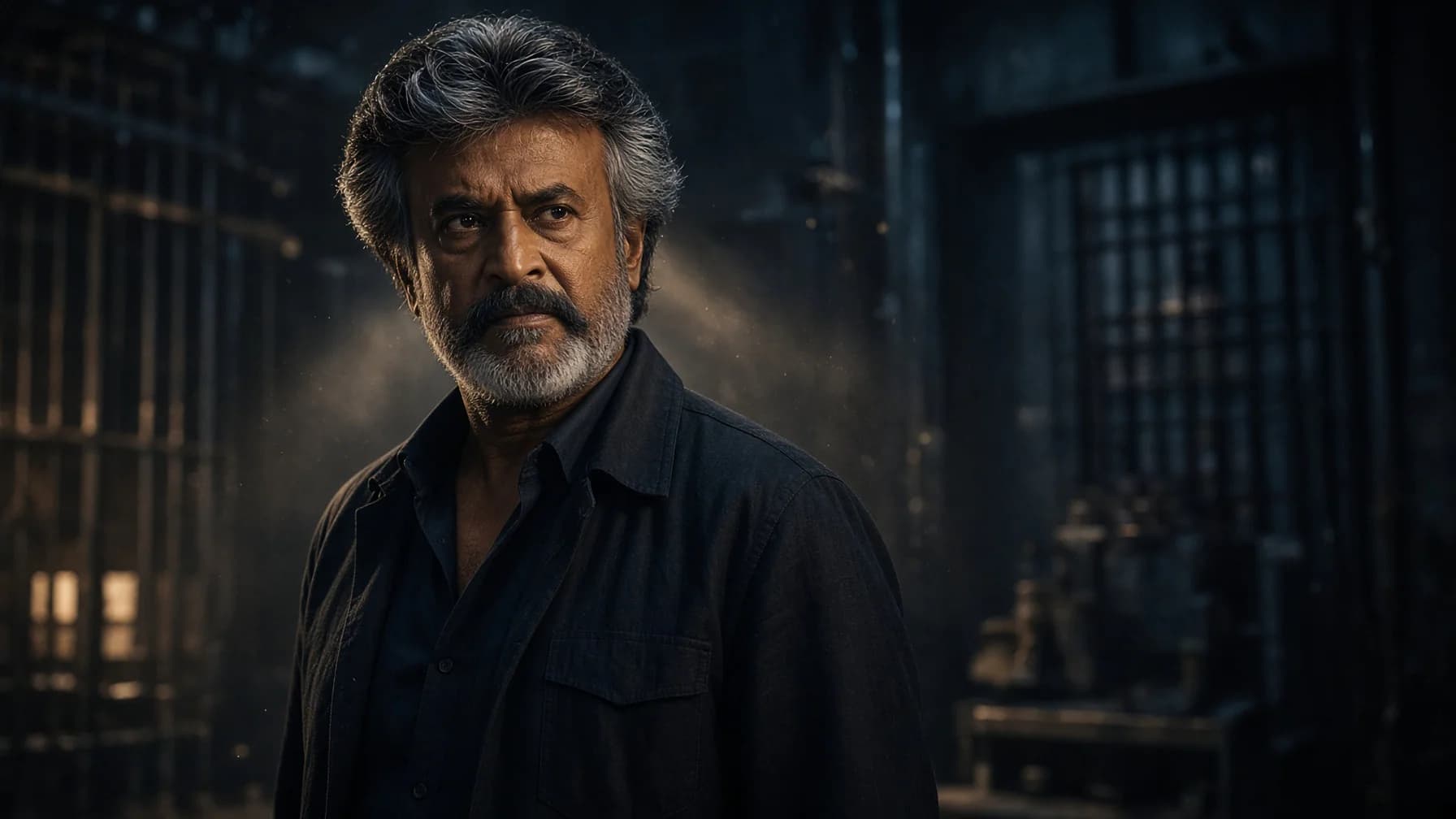 Rajinikanth returns as Tiger Muthuvel Pandian in a dark industrial setting for the Jailer 2 trailer story.
