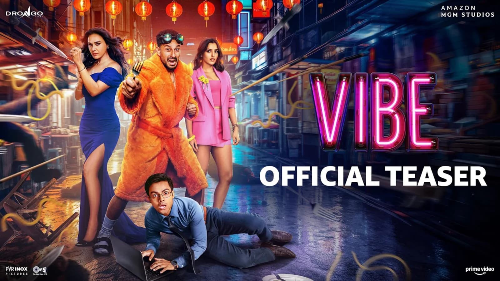Preity G Zinta, Kunal Kemmu and Sparsh Shrivastava in a proposed editorial visual inspired by Vibe’s accidental-spy trailer premise.