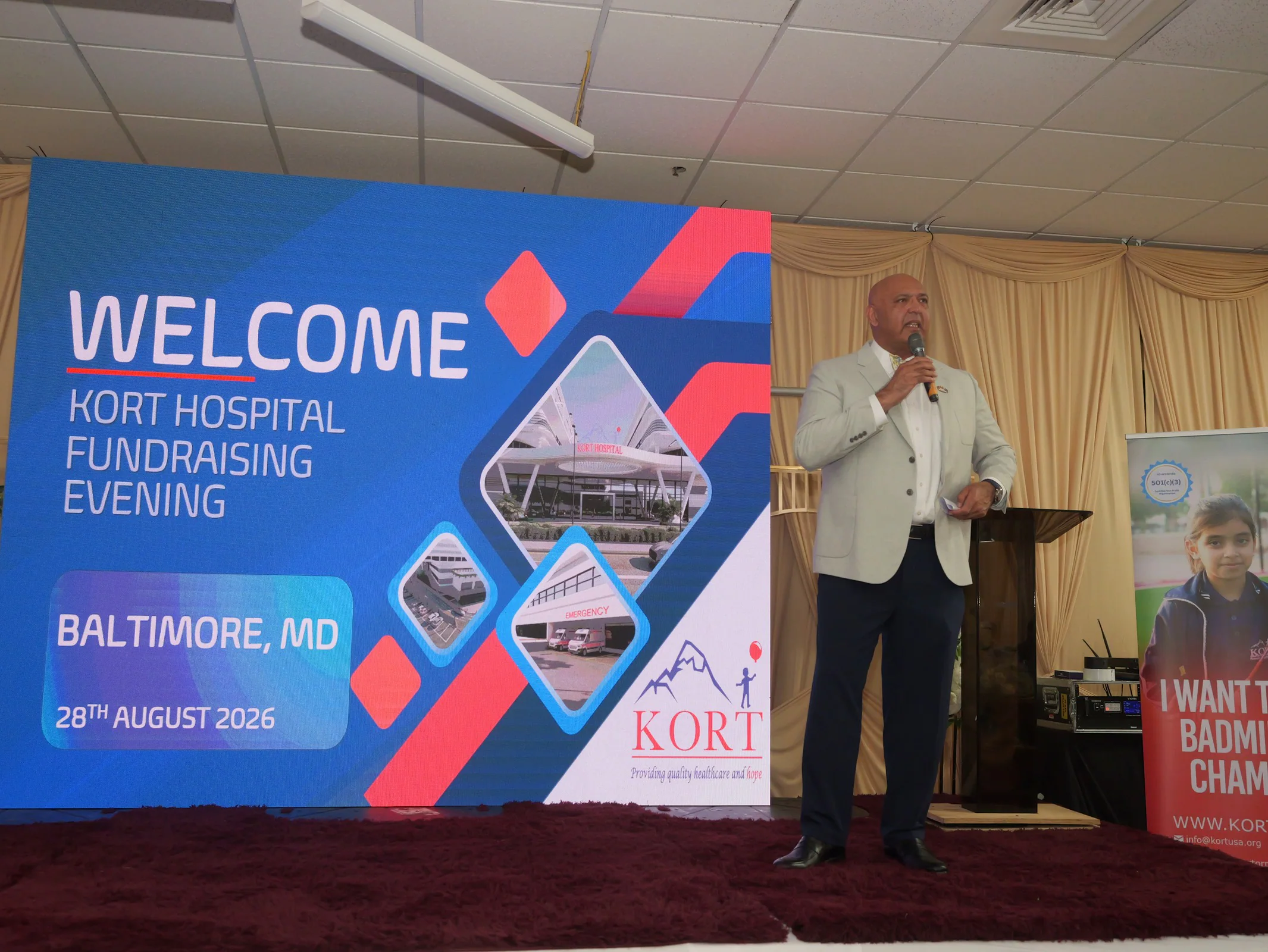 KORT USA Maryland fundraiser: Dr Sajid Tarar named first U.S. ambassador. بالٹی مور میں KORT USA کے فنڈ ریزنگ ڈنر میں ڈاکٹر ساجد تارڑ کو ادارے کا پہلا امریکی سفیر مقرر کیا گیا،.