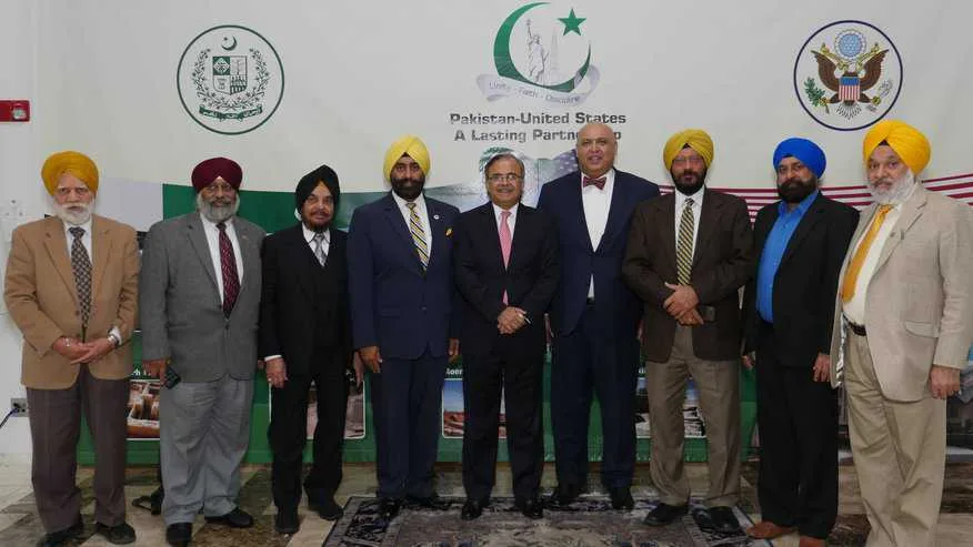 Sikhs of America delegates meets Ambassador of Pakistan regarding an untoward incident at Nankana Sahib