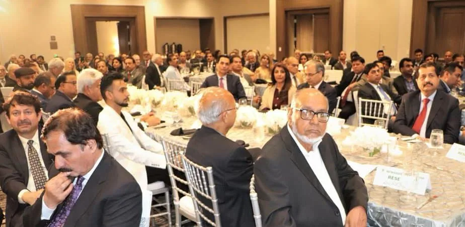 Ambassador Dr. Asad M. Khan addressing a large gathering of Pakistani Americans in Houston — supporting image 2