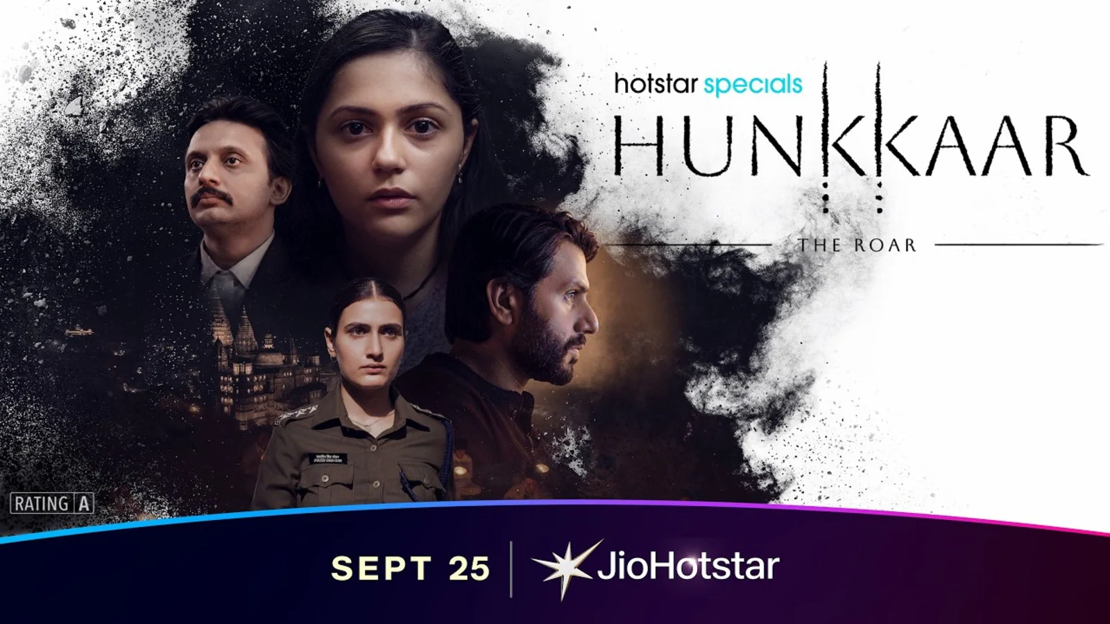 Fatima Sana Shaikh and Aneet Padda appear in a courthouse corridor for Hunkkaar: The Roar.