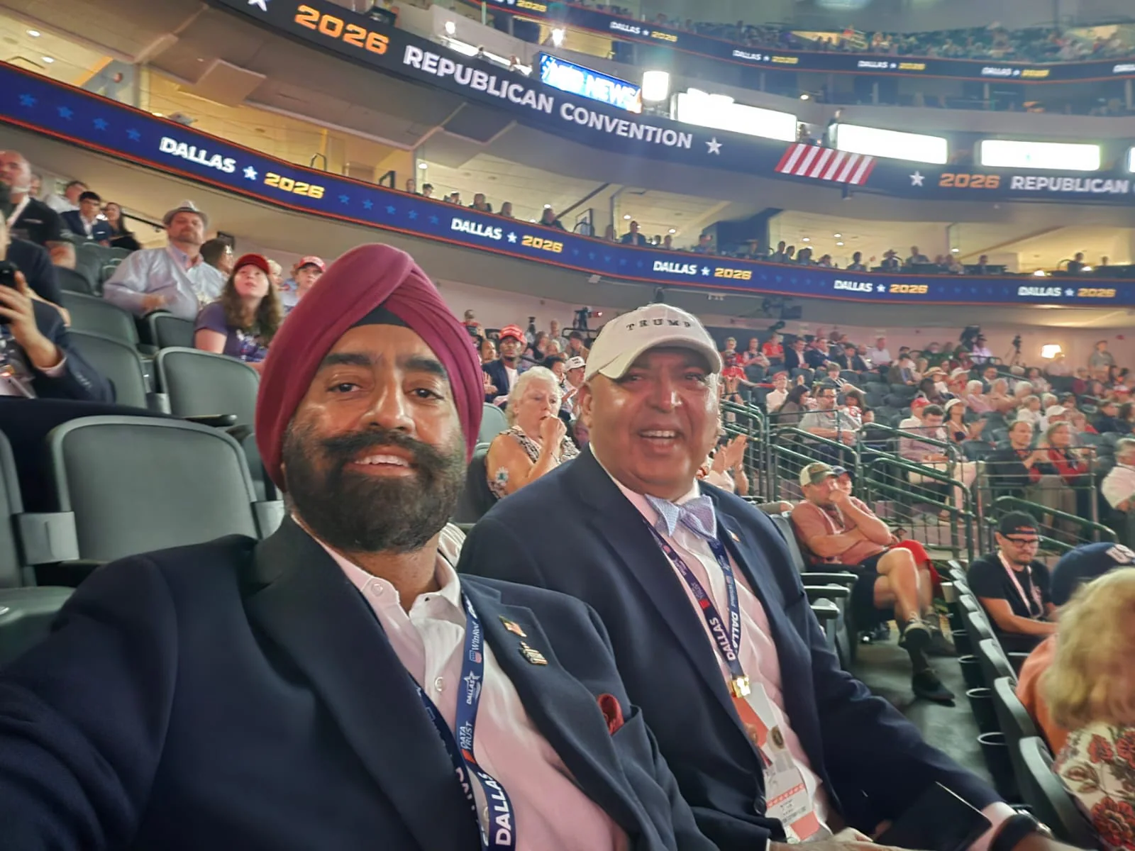 Tarar and Jesse Attend Trump Address at Dallas GOP Convention. Sajid Tarar and Jasdip Singh Jesse attended the Republican midterm convention in Dallas, where Donald Trump addressed.